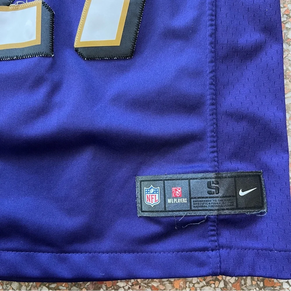 NFL Baltimore Ravens Jersey Child Sz S Rice 27 Appliqué
